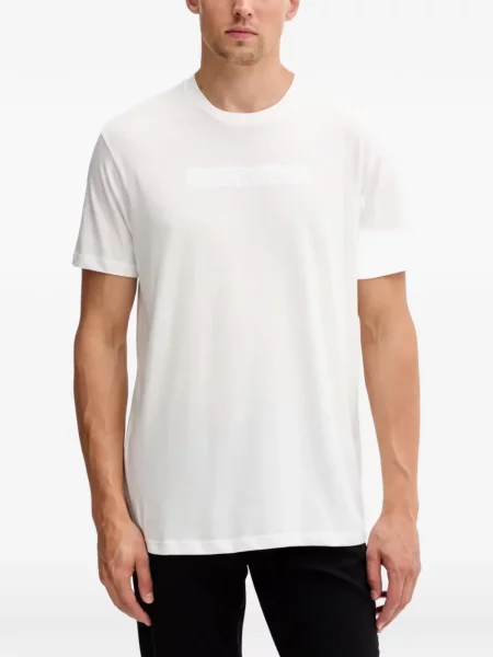 Tricou Armani Exchange cu autograf alb