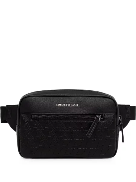 Curea Armani Exchange cu autograf negru