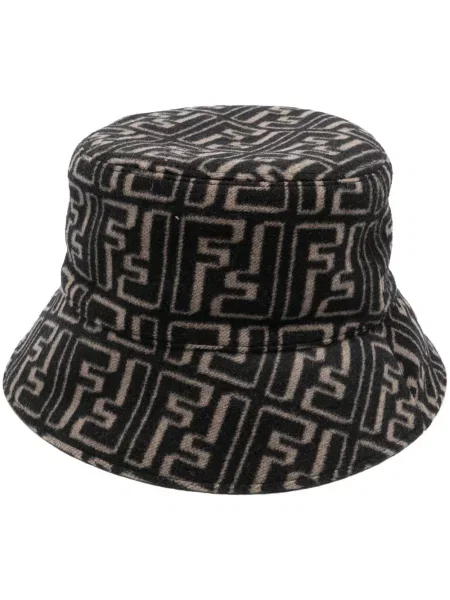 Pălărie Fendi din jacard negru