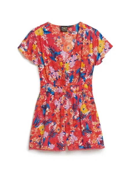 Superdry & Co Salopeta cobalt / galben / mov lavandă / roz zmeură albastru