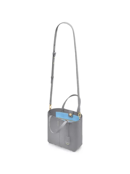 Geantă shopper Maison De Sabré din piele gri