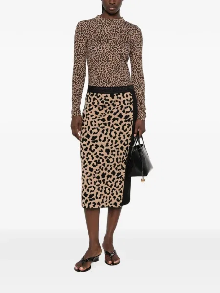 Lung top Marccain cu imagine cu model leopard