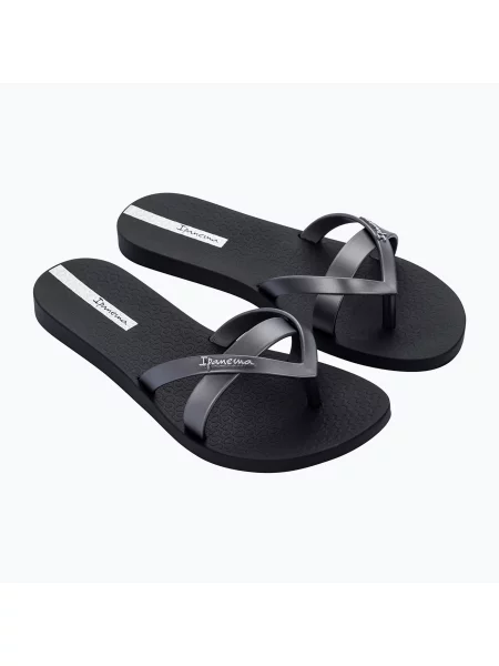 Șlapi pentru femei Ipanema Kirei black/silver negru