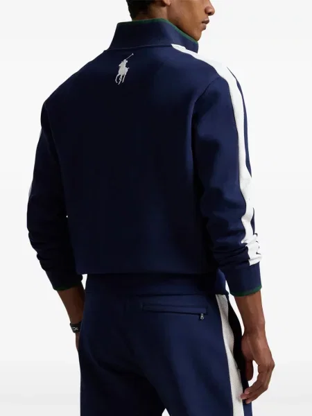 Căciulă Polo Ralph Lauren de catifea cord cu dungi de costum alb