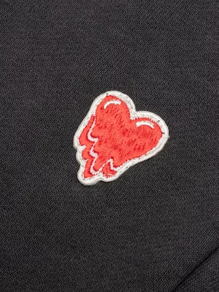 Kalhoty Emotionally Unavailable s výšivkou černé