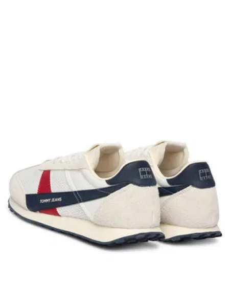 Tommy Jeans Rövid szárú sportcipők tengerészkék / piros / fehér bézs