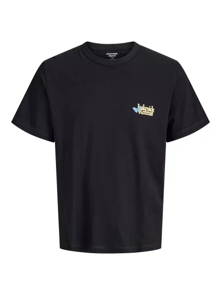 JACK & JONES Tričko JORMONTAUK piesková / indigo / nebesky modrá čierna