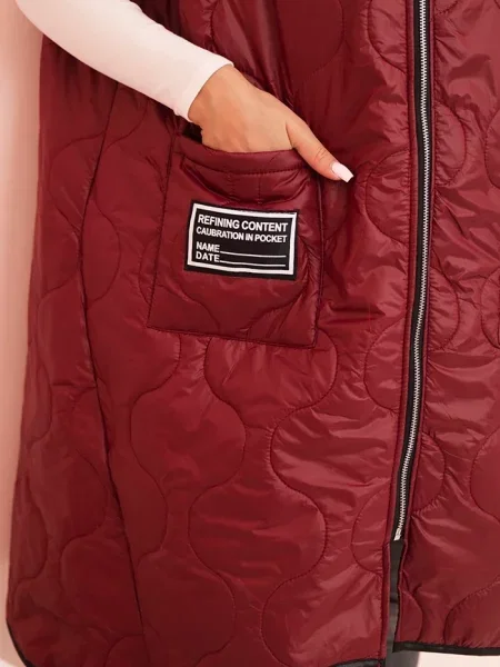 Kamizelka Kesi Włoski z kapturem bordowa