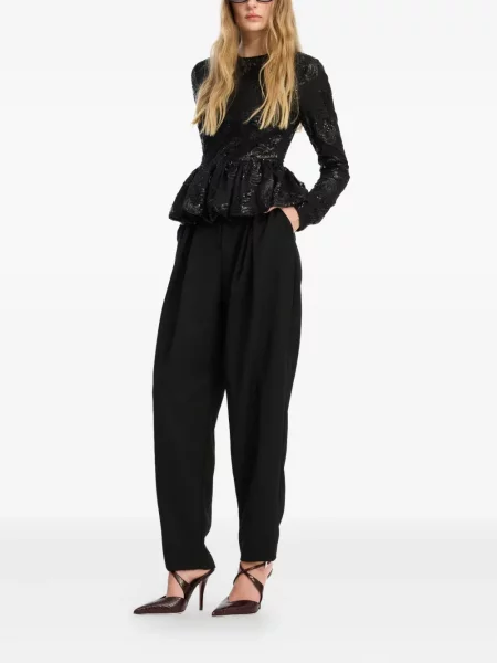 Pantaloni Rotate Birger Christensen plisate negru