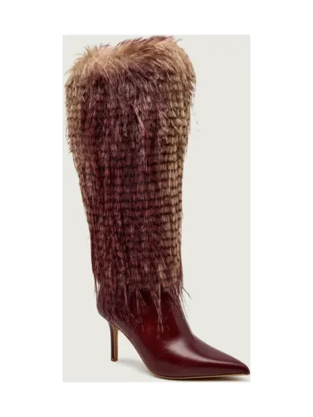 Kurt Geiger De piele cizme cu subțire KENSINGTON bordo