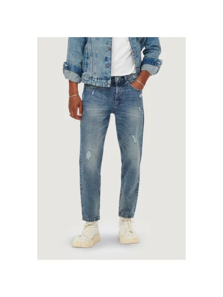 Decupat blugi Only & Sons albastru
