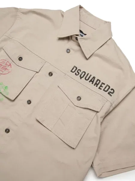 Koszula dziecięca Dsquared2 brązowa