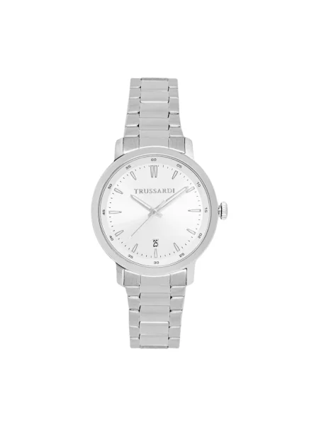 Trussardi zegarek srebrny szary