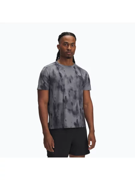 Tricou de alergare pentru bărbați Under Armour Launch Elite Print titan gray/reflective