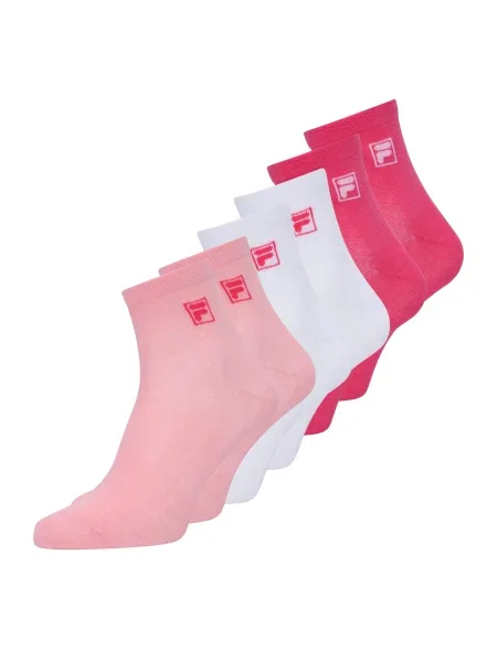 FILA Șosete roz / roz / roșu alb