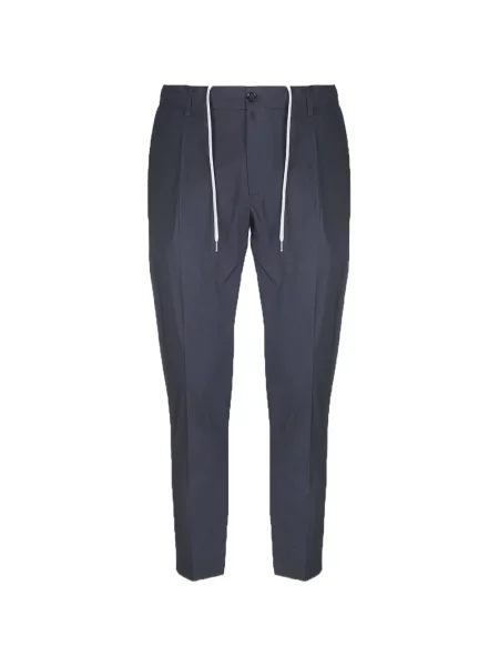 Plisované stahovací šňůrka kalhoty Be Able modré