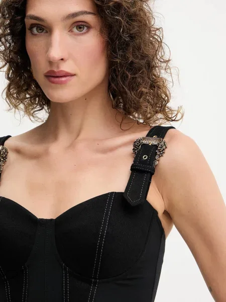 Сукня Versace Jeans Couture midi облягаюча чорний