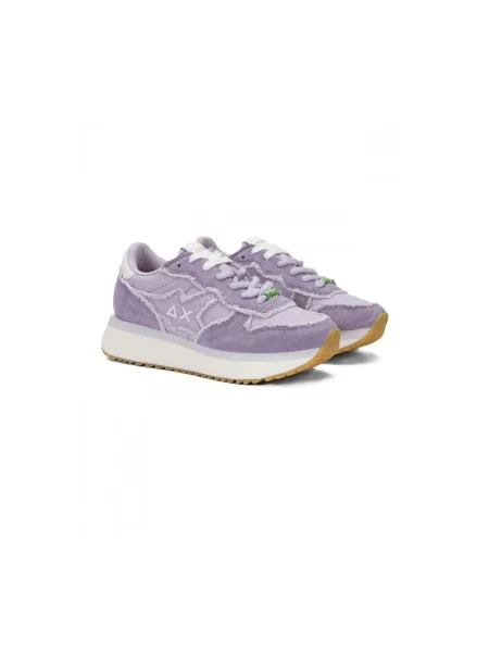 Sneakersy Sun68 skórzane fioletowe