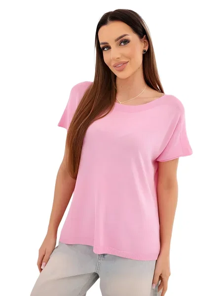 Kesi Włoski oversized halenka růžová