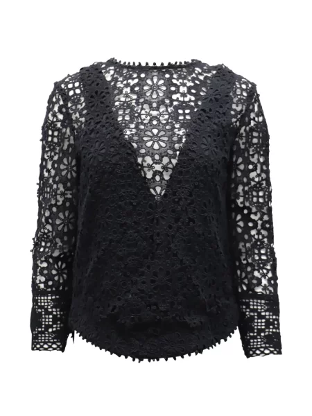 Bluză Sea cu model floral negru