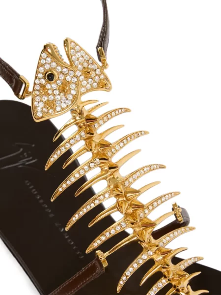 Sandale Giuseppe Zanotti fără toc maro