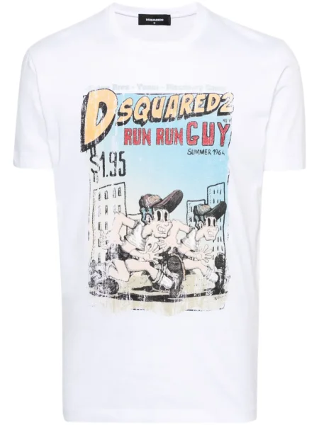 Tricou Dsquared2 cu imagine alb
