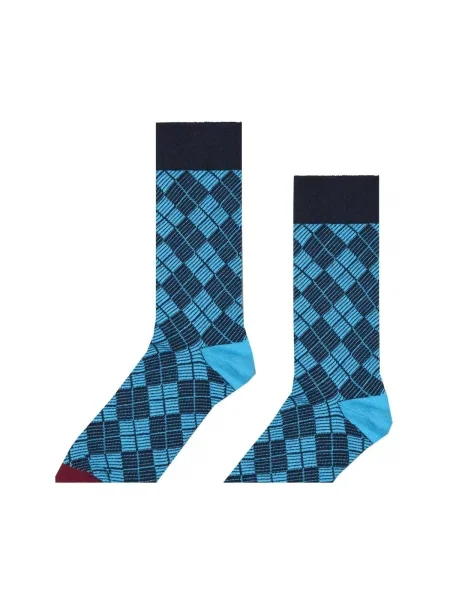 Șosete Happy Socks cu model argyle albastru