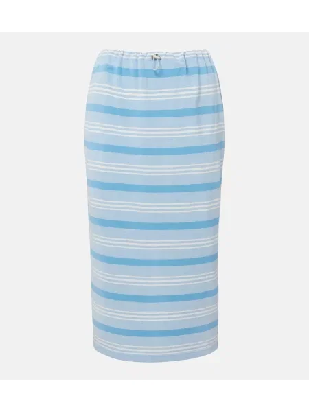 Spódnica ołówkowa Prada w paski niebieska