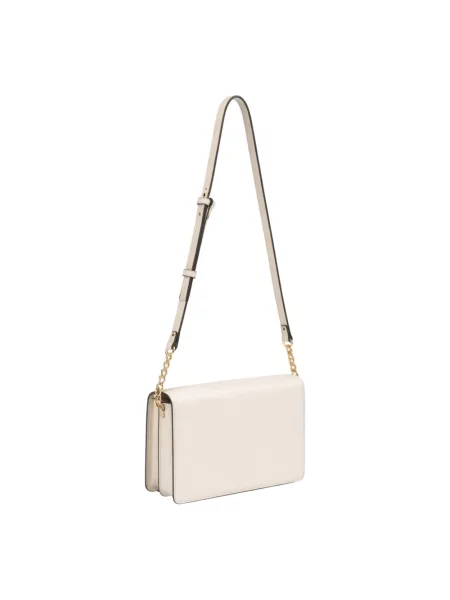 Torebka crossbody Twinset skórzana beżowa