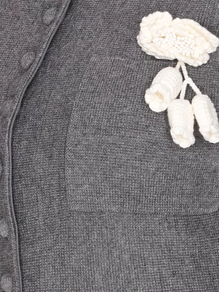 Rochie Self-portrait cu model floral de costum gri