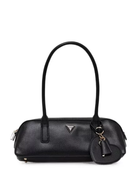 Geantă shopper Guess cu autograf negru