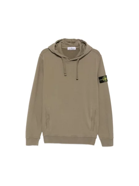 Bluza z kapturem Stone Island z kapturem z kamieniami zielona