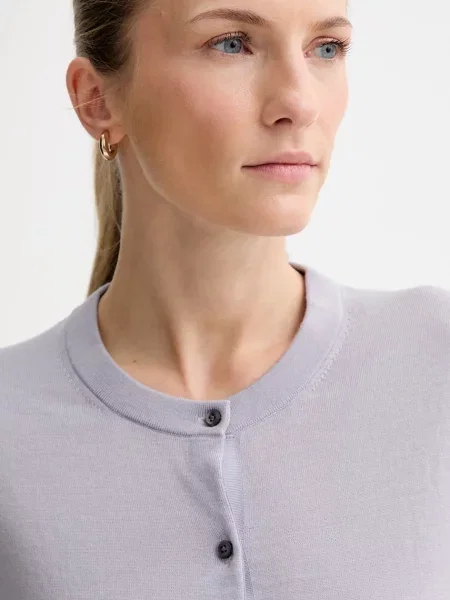 Calvin Klein gyapjú kardigán lila