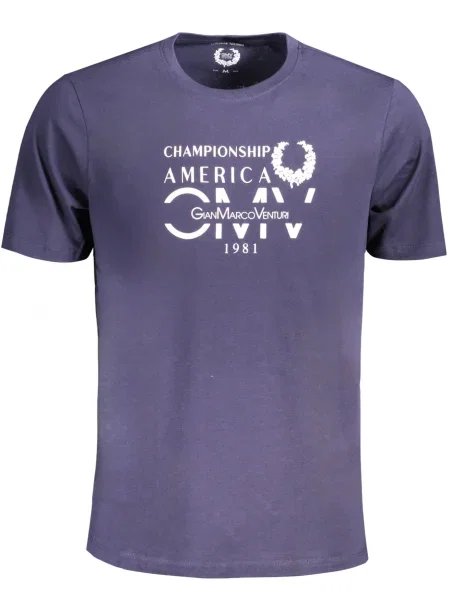 Tricou Gian Marco Venturi scurt albastru