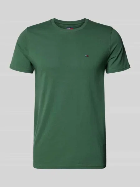 T-shirt o kroju regular fit z czystej bawełny Tommy Jeans zielona