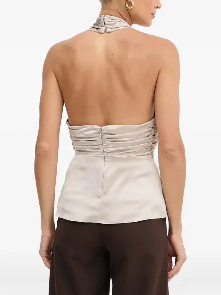 Top Guess cu volane cu gât halter