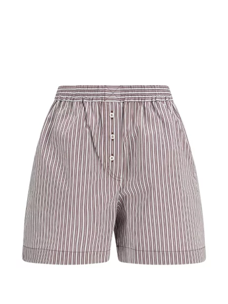 Pantaloni scurți Brunello Cucinelli cu dungi alb