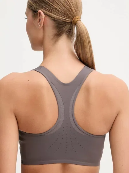 Sportovní podprsenka adidas by Stella McCartney Power Impact hnědá