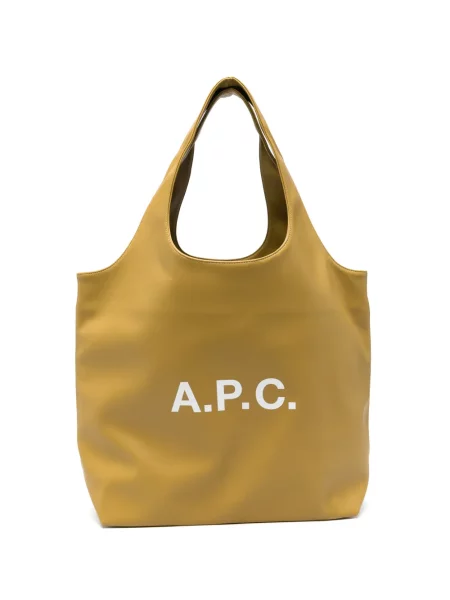 Shopper táska A.p.c. nyomtatás sárga