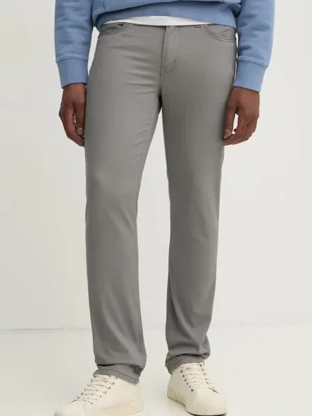 Дънки с лен Levi's SLIM сиво