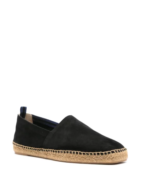 Zomšinės espadrilės Castañer pinti juoda