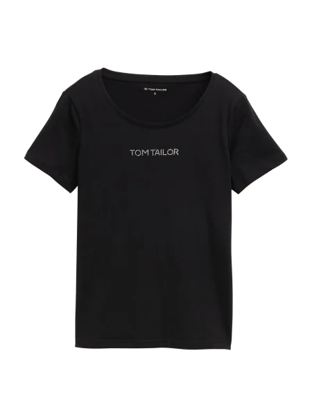 TOM TAILOR Tricou / argintiu negru