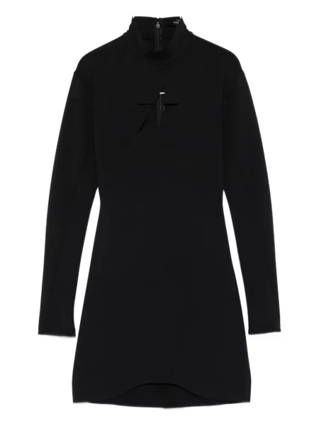 Rochie maxi Mugler lungă de costum negru
