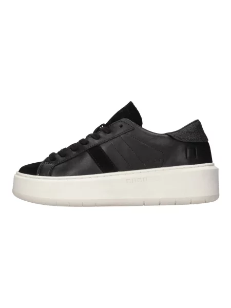 Sneakersy D.a.t.e. skórzane na platformie czarne
