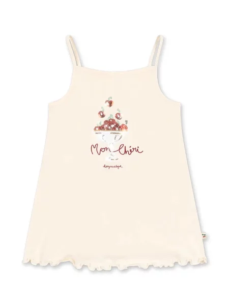 Konges Sløjd šaty FAMO STRAP DRESS GOTS béžové