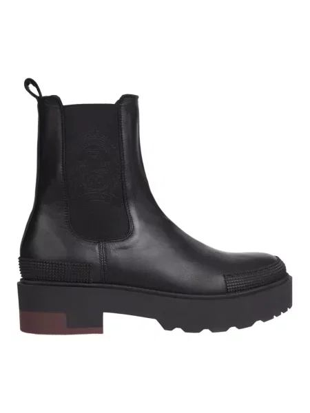 Sztyblety Tommy Hilfiger skórzane czarne