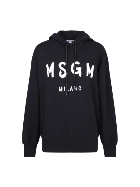 Bluza z kapturem Msgm czarna