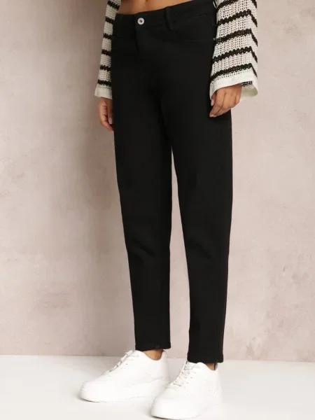 Blugi Mom Fit Talie Înaltă Kasena negri