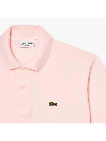 Lacoste Koszulka Polo Oryginał Petit Piqué różowa