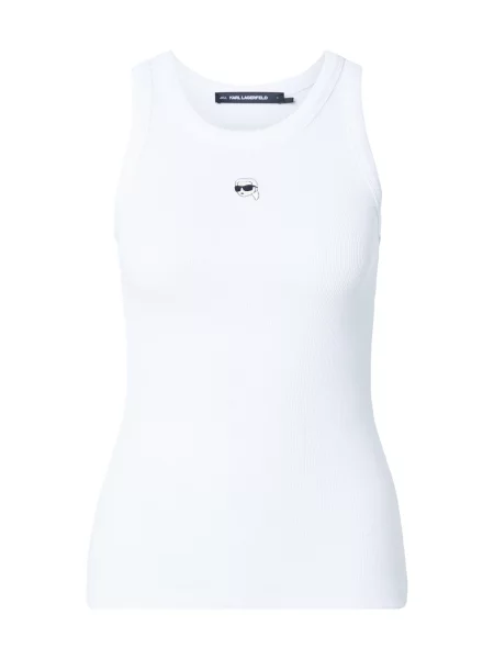 Karl Lagerfeld Top Ikon bej / negru alb